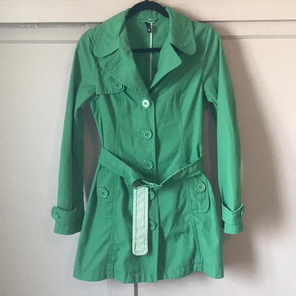 H&M Green Trench Coat